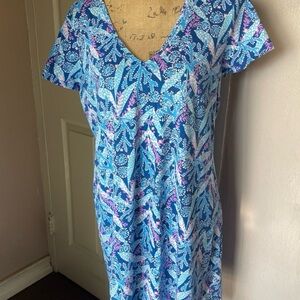 Lily Pulitzer Blue and Purple Floral Dress